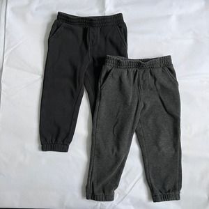Set of 2 dip Eco Friendly Sweat Pants Gray Black 3T